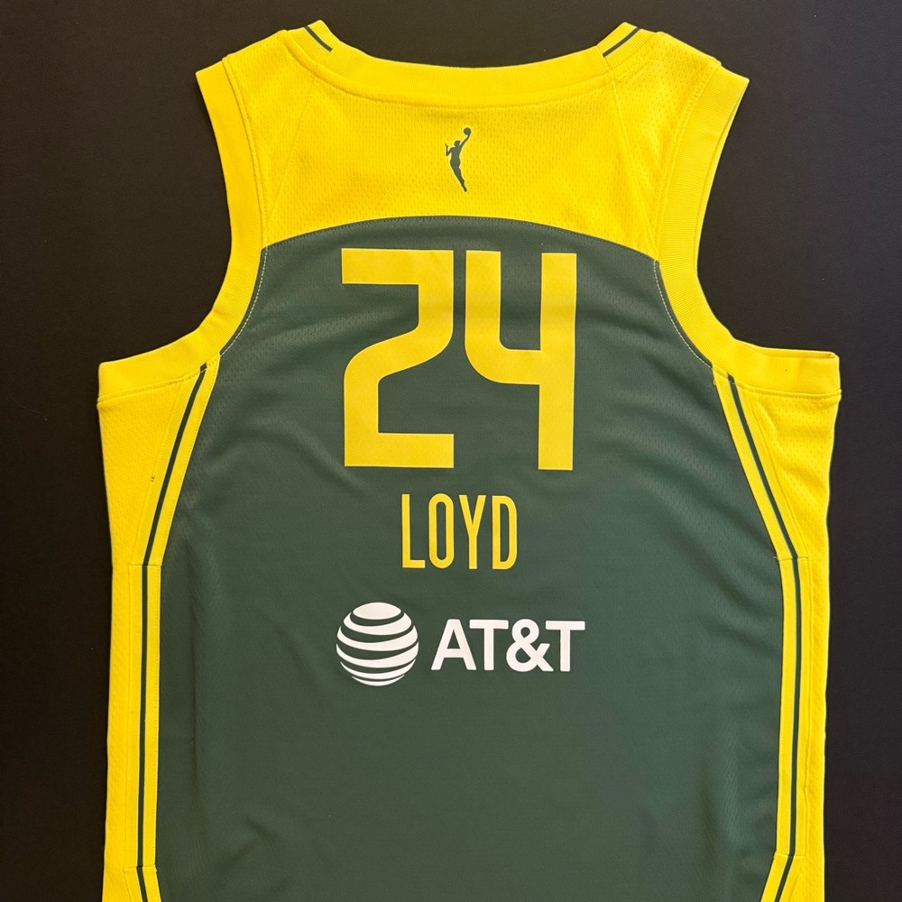 NWT Nike Jewell Loyd Seattle Storm #24 Green / Yellow WNBA Explorer Jersey 44 M - Picture 2 of 7